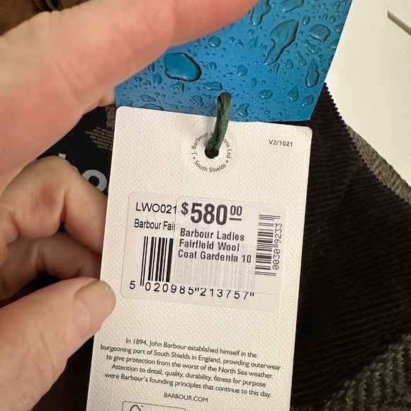 Barbour Ladies Wool Coat – Gardenia Style – Size 10 - Picture 3 of 3